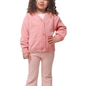 ♥️DKNY 2 Piece Set 2T Chenille Sweater And Hound tooth Pants Brand new